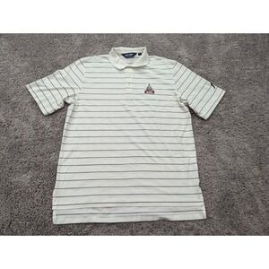 Polo Golf Ralph Lauren Polo Shirt Mens Large White Striped F3 Force Casual‎